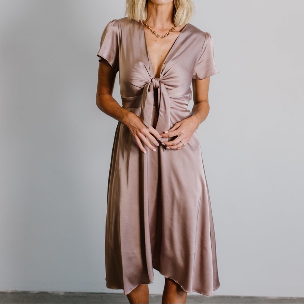 BALTIC BORN Poppy Satin Midi Dress